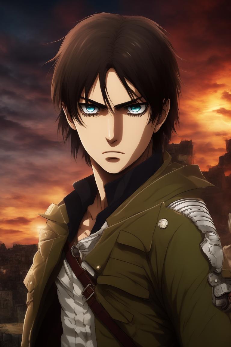 Desna: Eren Yeager from Attack on Titan. Soft brown hair and vivid ...