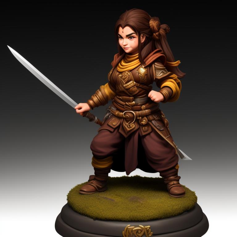 female halfling monk from dungeons and dragons