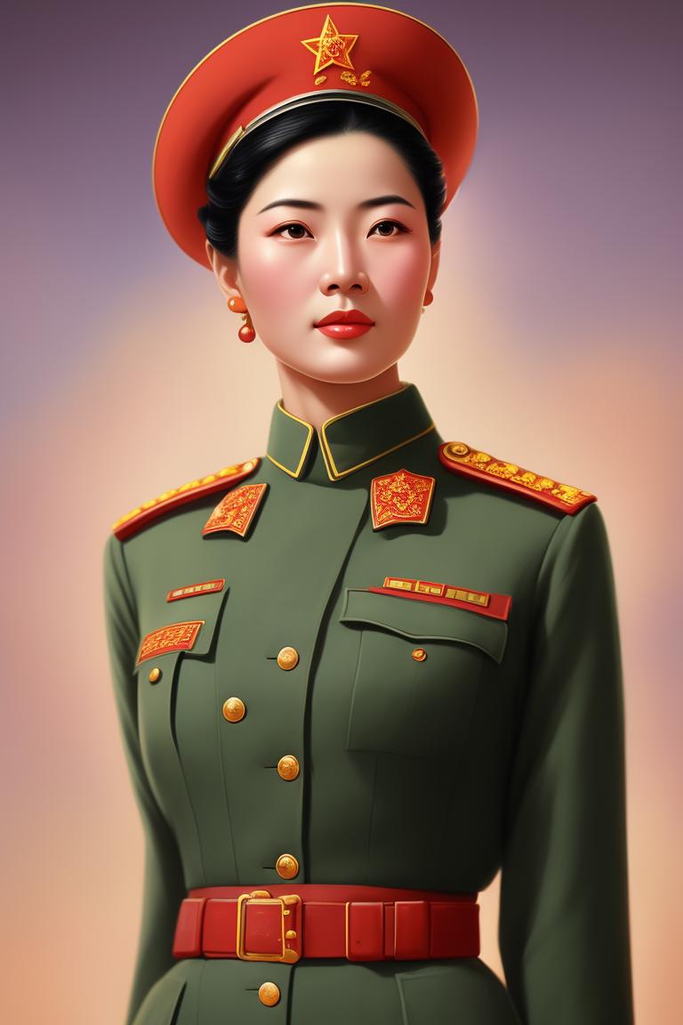 frizzy-bison549: female chinese communist soldier