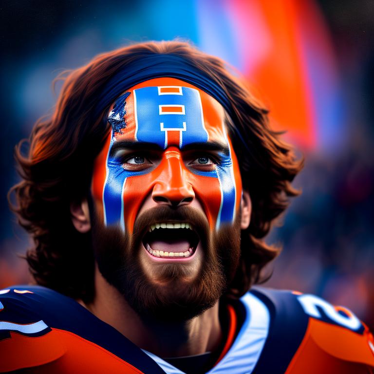 broken-wasp549: Jesus Christ as a Chicago Bears fan with full blue and  orange facepaint