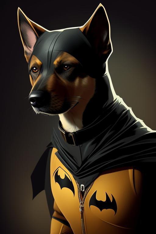 Dog dressed as outlet batman