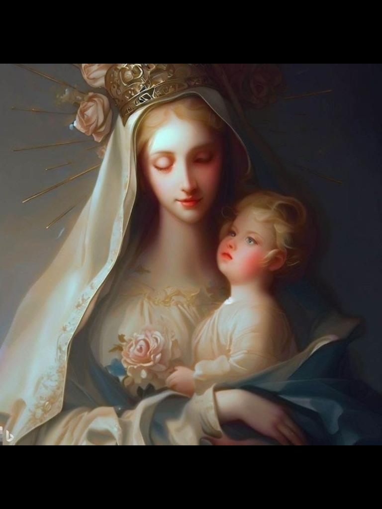 Adept Ape Beautifu Virgin Mary And Her Baby Son Jesus