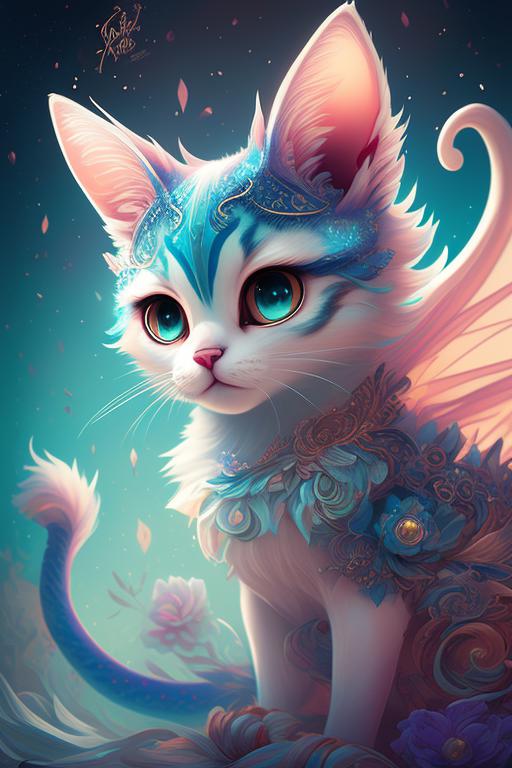 slimy-dunlin42: Cute, cat dragon hybrid