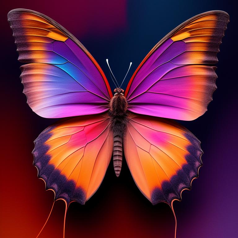 Jaya_Hess: Red and Purple Butterfly