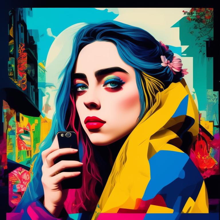 fat-raccoon454: BILLIE EILISH making a selfie 8k