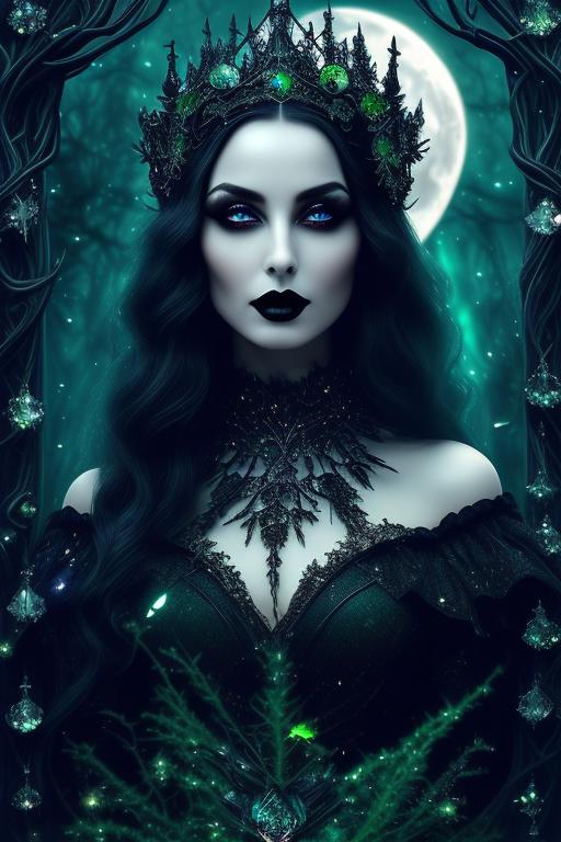 dead-manatee675: beautiful gothic witch, wear crystal crown, beautiful ...