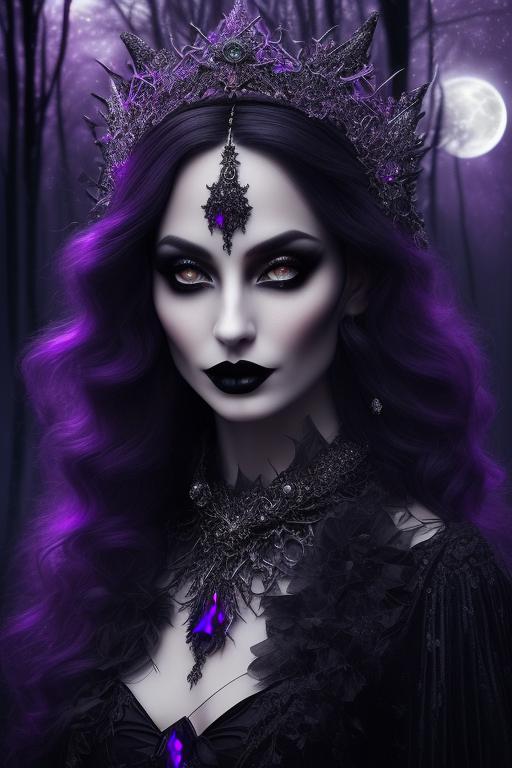 remote-crane993: beautiful gothic witch, wear crystal crown, beautiful ...