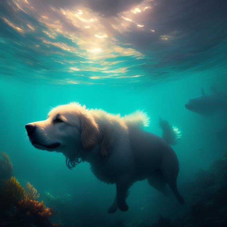 unkemptant675 dog underwater swimming