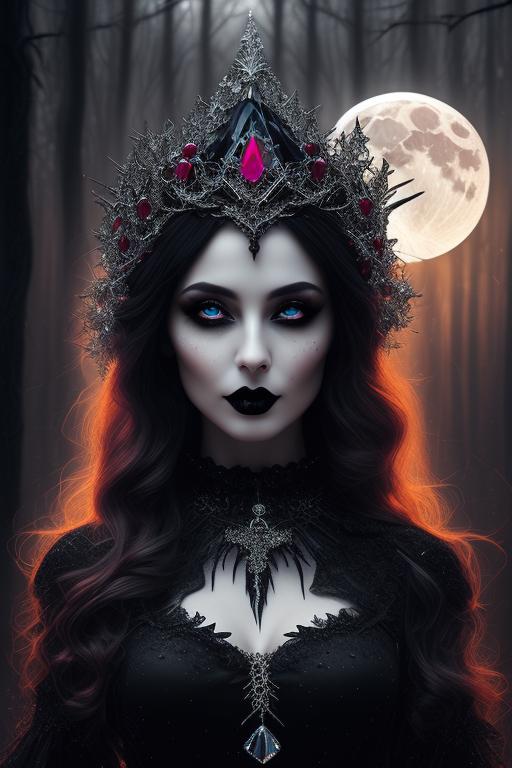 fickle-loris892: beautiful gothic witch, wear crystal crown, beautiful ...