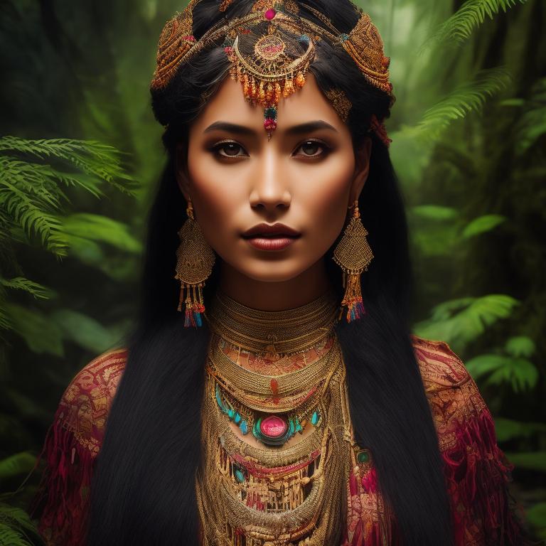 fairopossum860 Tribe woman with traditional dress and more jewelry in