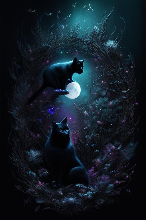 Cat in Moon Glow 