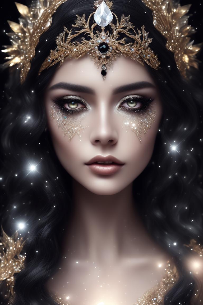 mellow-viper424: beautiful celestial goddess, full moon, wear crystal ...