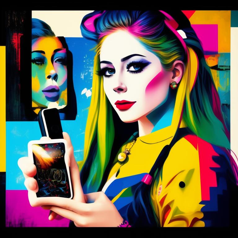 fat-raccoon454: AVRIL LAVIGNE making a selfie 8k ON YOUT MOBILE PHONE