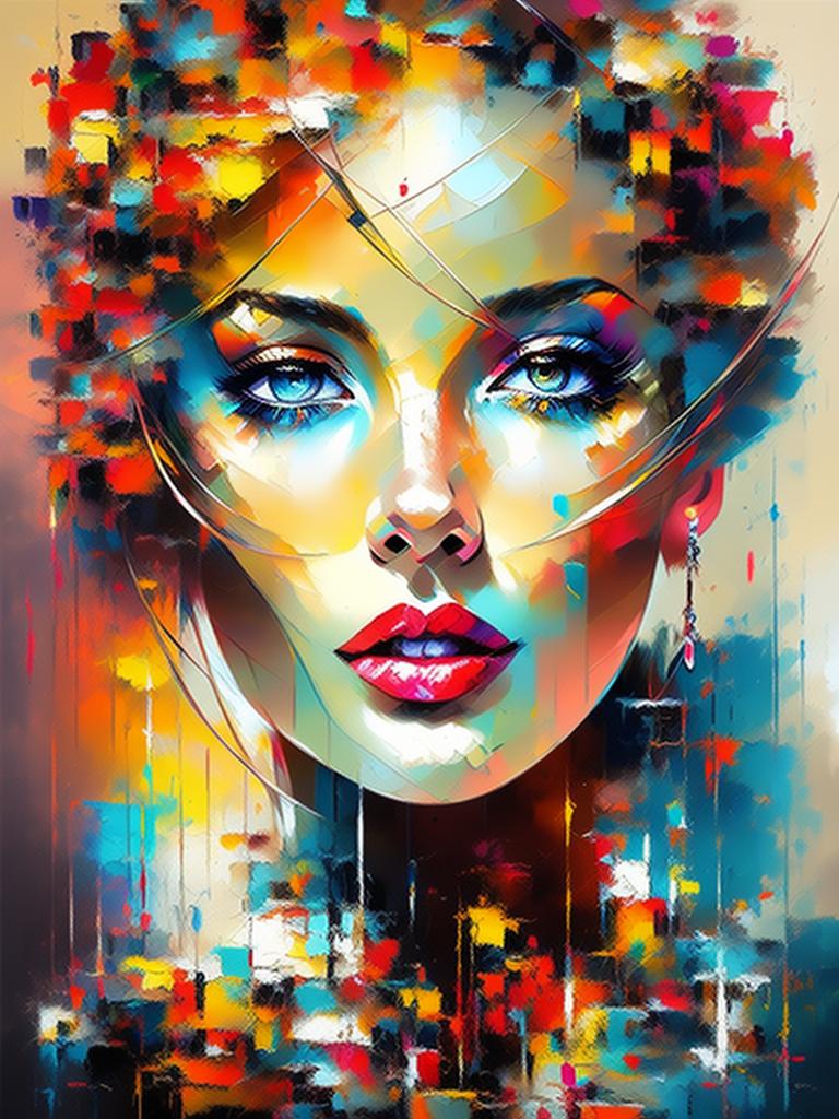 Foul-Rabbit: Oil painting by Yossi Kotler, fine art, bold colors