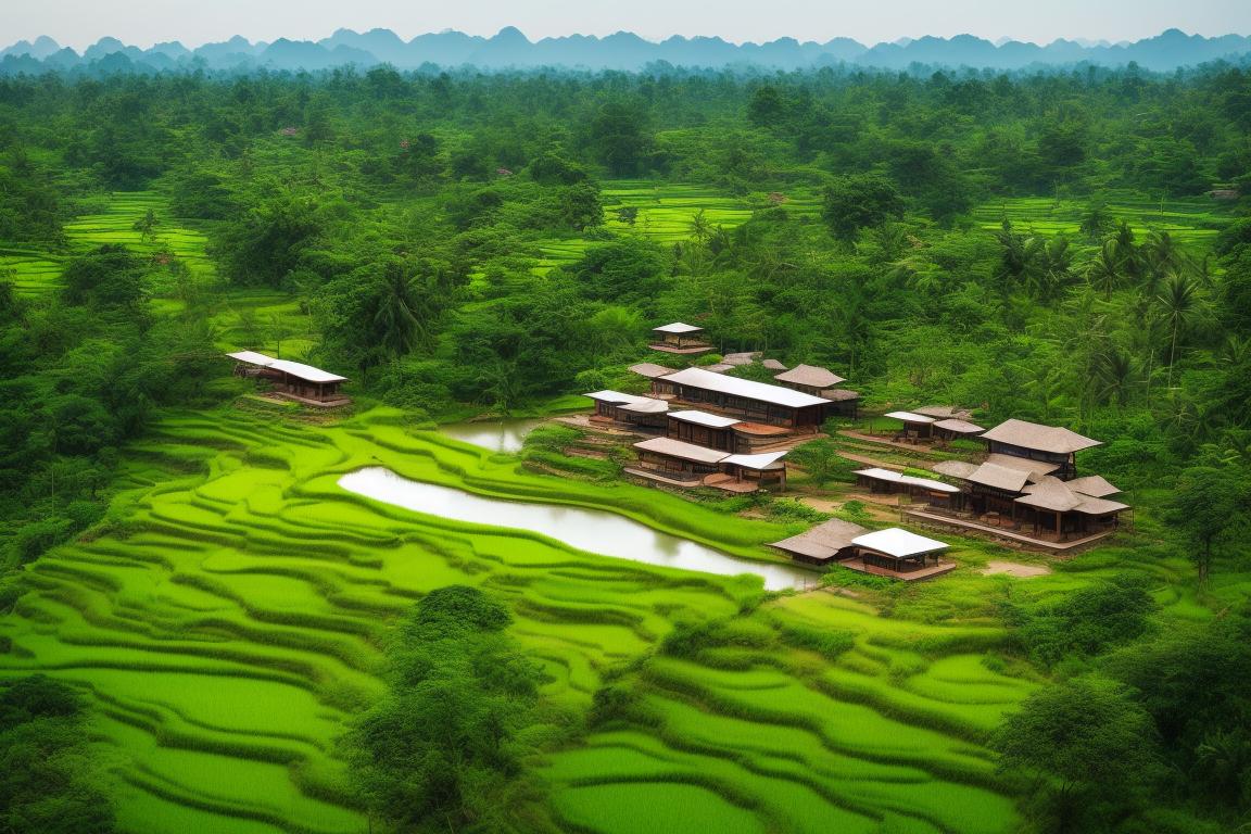 Resort Landscape Top View