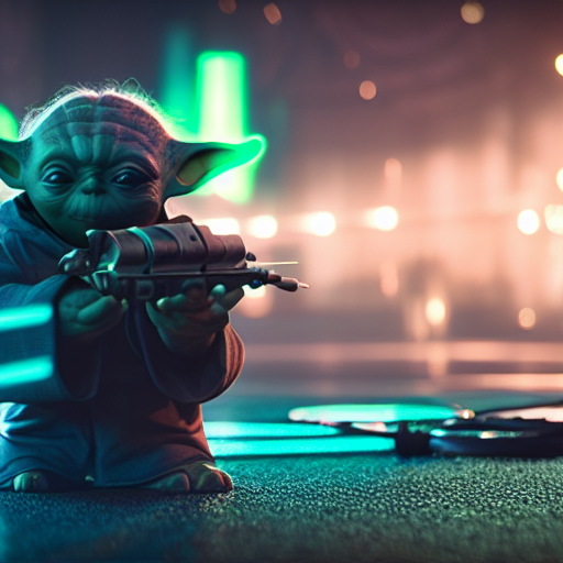 photo realistic image of a baby yoda, stunning 3 d