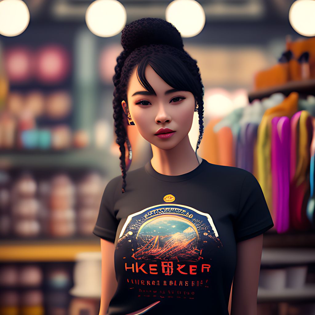 rideyrielo beautiful woman in a craft store siting in a chair, full