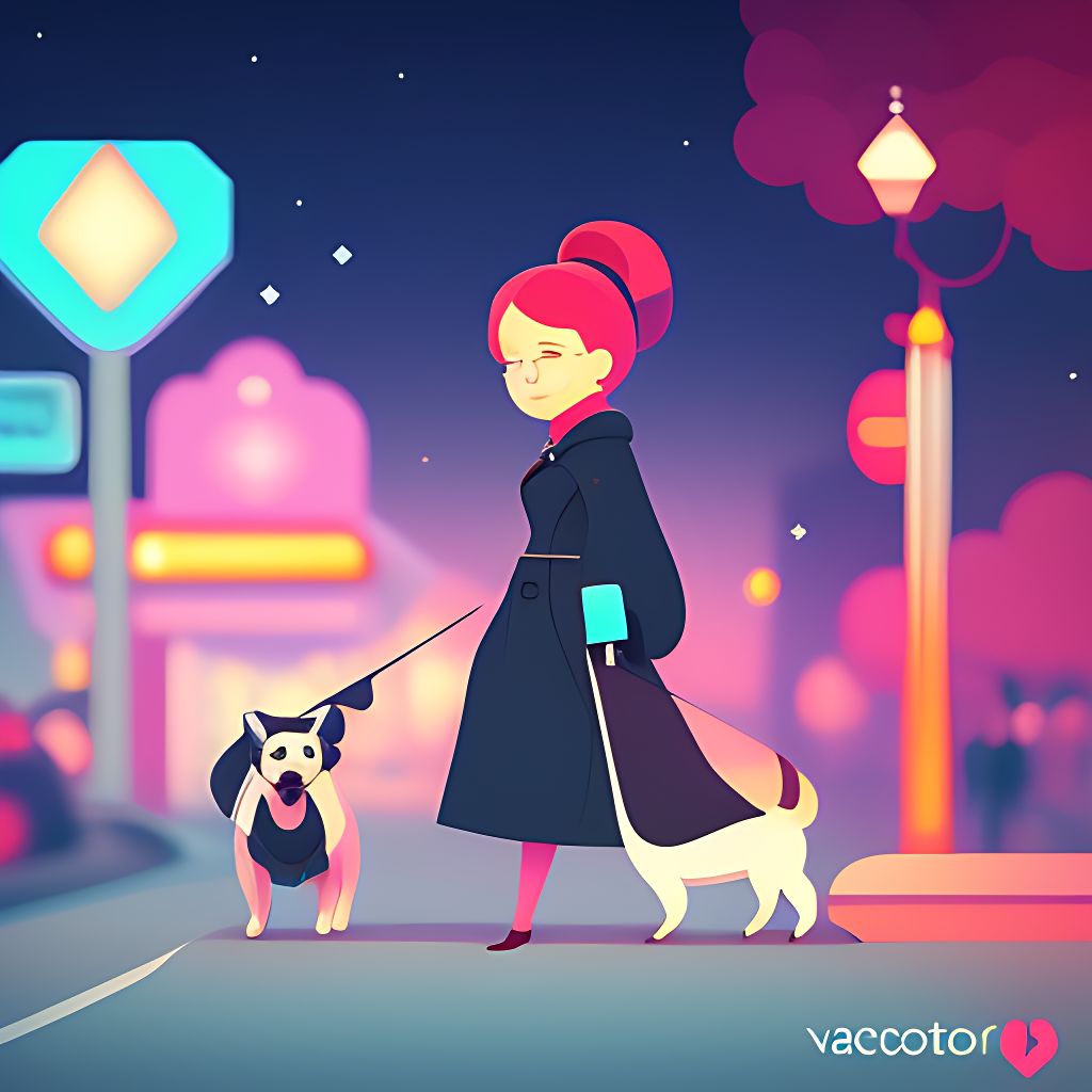 creative-cat70: illustration about a blind princess trying to cross the road  with her service dog