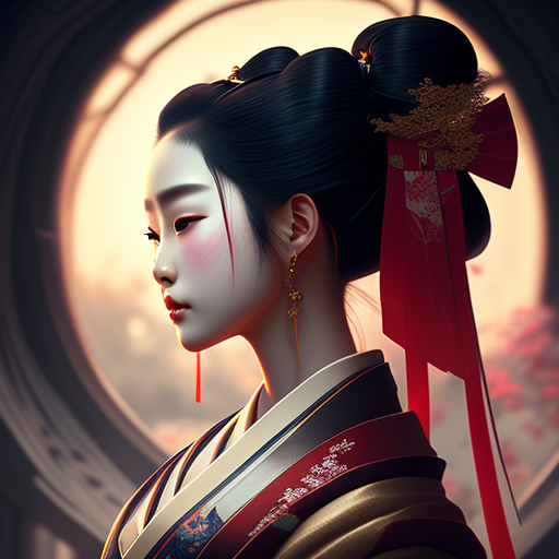 marcosgabriel: Side profile of a beautiful Japanese geisha