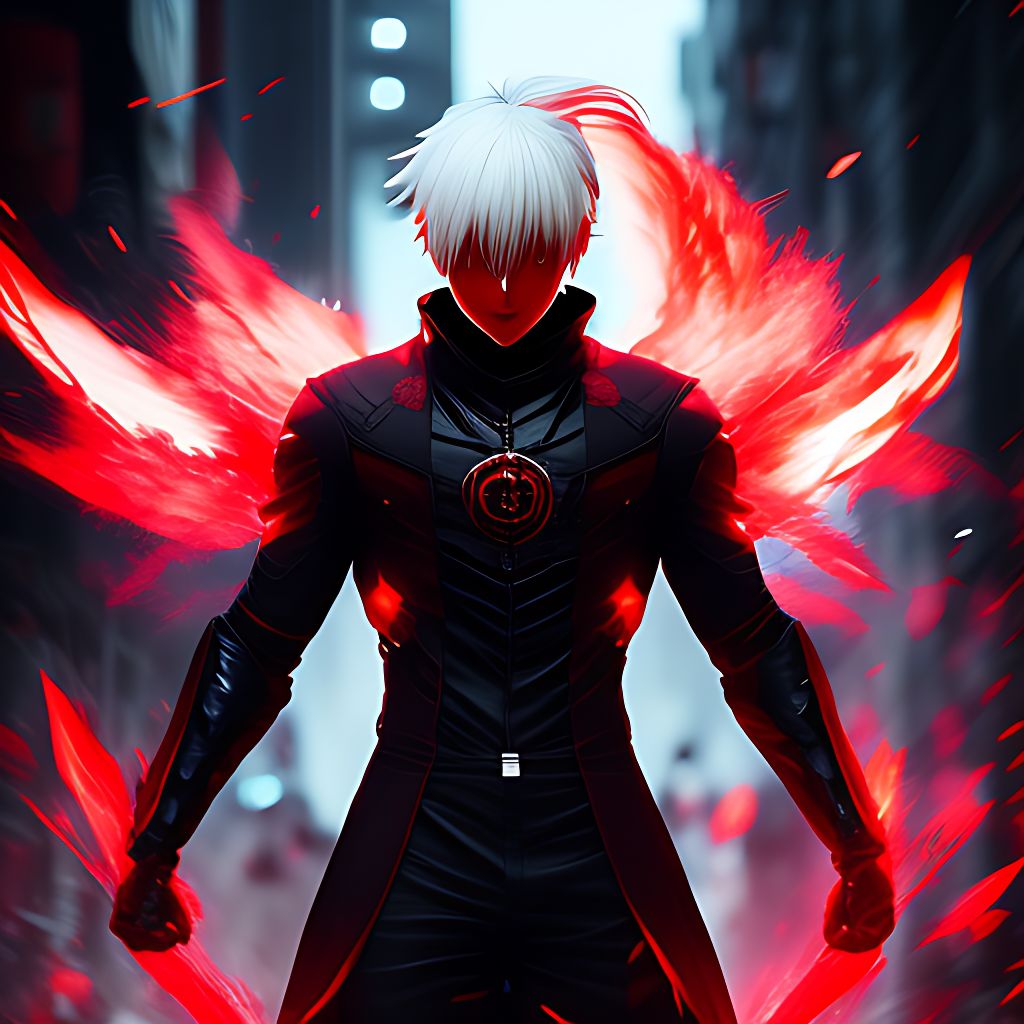 havenshaw: Red and black Kagune  Tokyo Ghoul arms coming out back picture  for discord boy