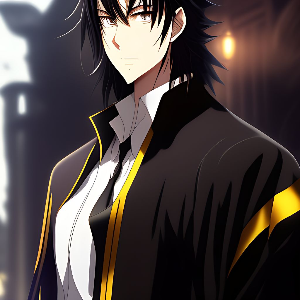 Anime Boy With White Hair And Yellow Eyes