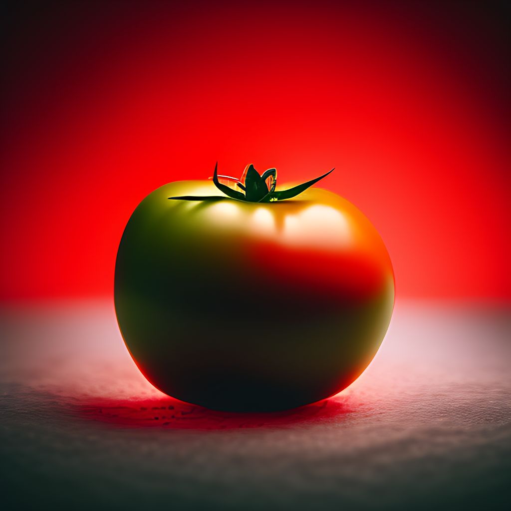 gildickmann A tomato surrounded by dollar bills, Cinematic