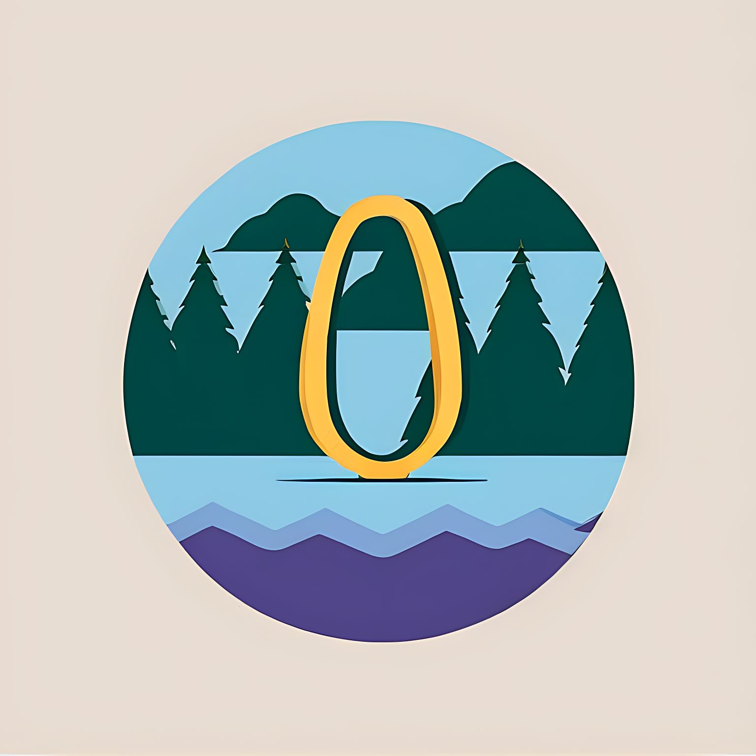 jamesharrison: A figure eight floating on it's side in a forest