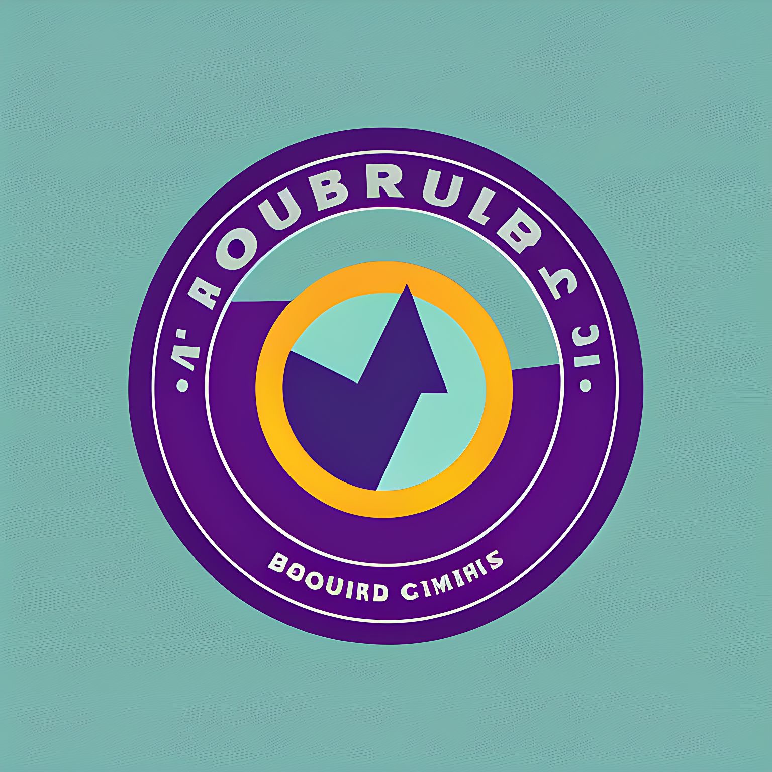 Badge, Badge. Badge logo. Bouldering Gym. Rock climbing gym. Business logo. Simple logo. Vector illustration. Modern colours: purple, orange, yellow., Badge logo, Centered, Digital illustration, Soft color palette, Simple