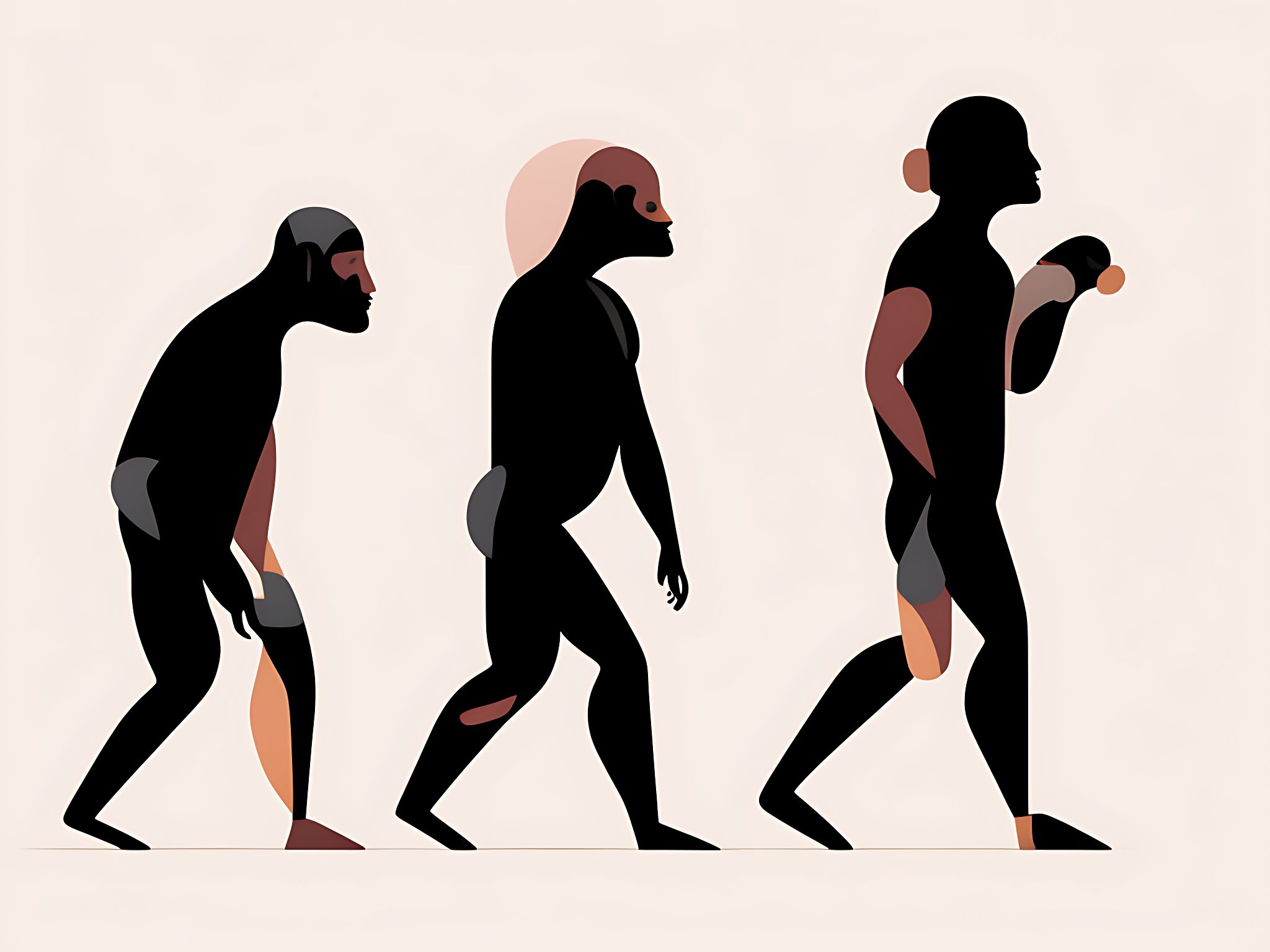 Flat, Illustrated, Soft color palette, Vector art, human evolution, Pro Freelance Illustration Agency, Popular on Dribbble