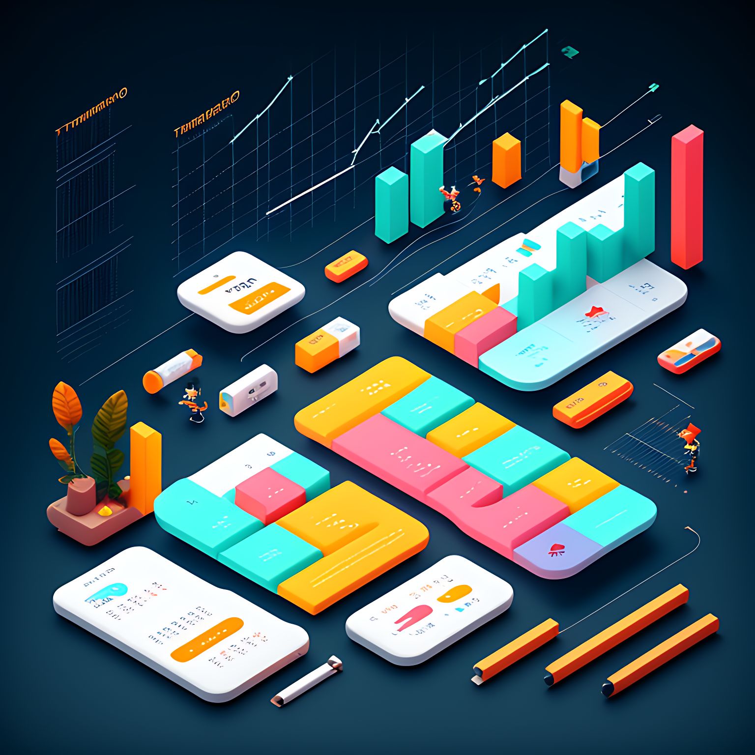 Andre_Swanepoel: a stock trader analysing charts isometric popular on ...