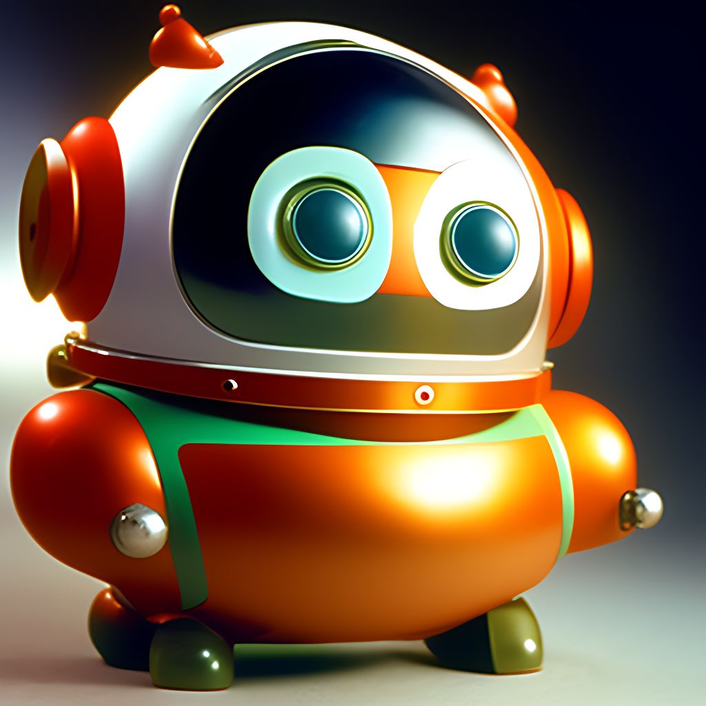 shuffle Vind Mob grand-moose886: Generate a cute and futuristic 50s sci-fi toy robot with a  round and chubby shape, equipped with an odometer on its chest and an  antenna on its head. Astro boy resemblance.