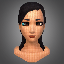 c-64
, Head and chest only, Pixel render, Cute pixel art avatar, 64-bit | 186”, Dark background