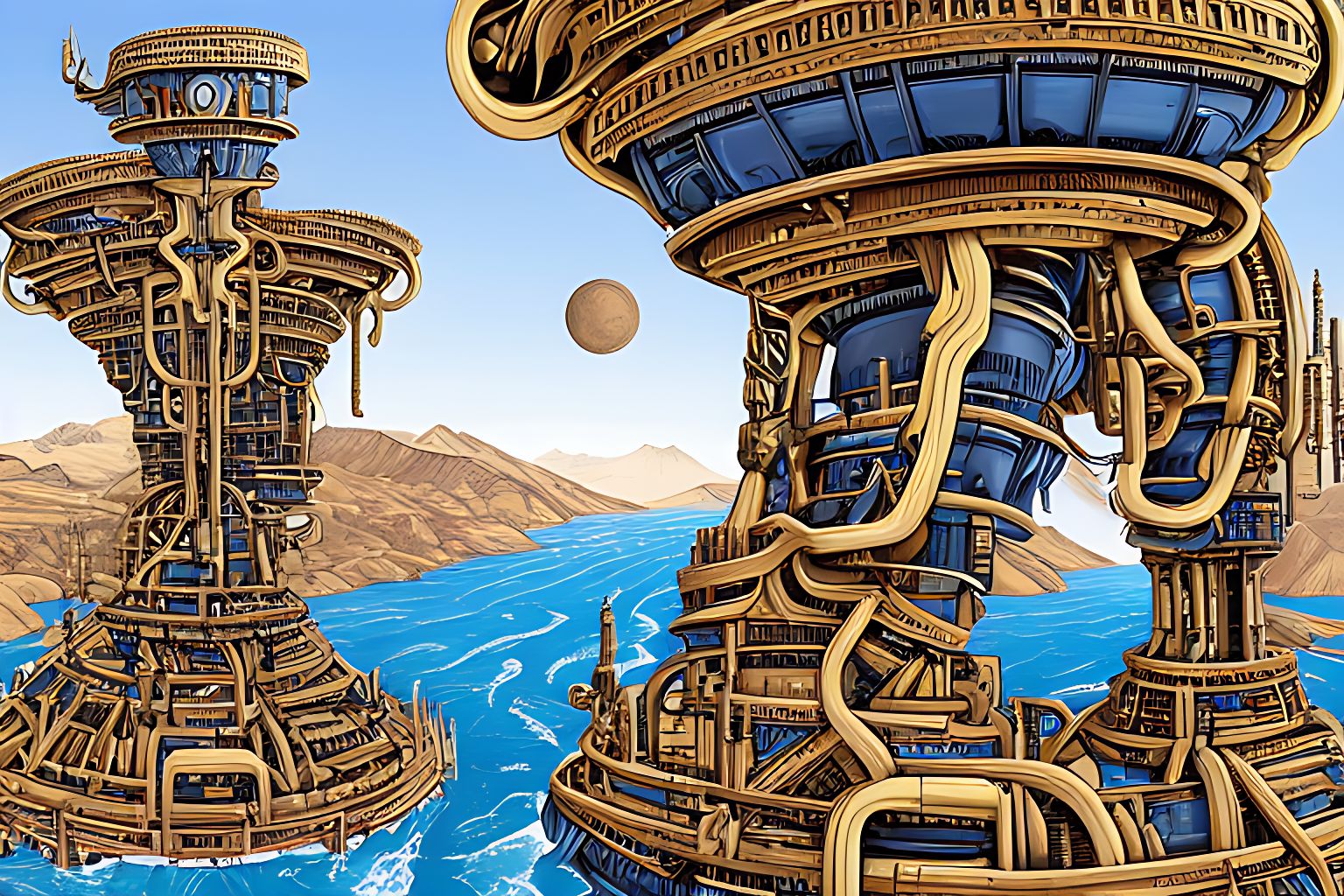 blind-ferret68: a sprawling metropolis, built upon a distant planet in ...