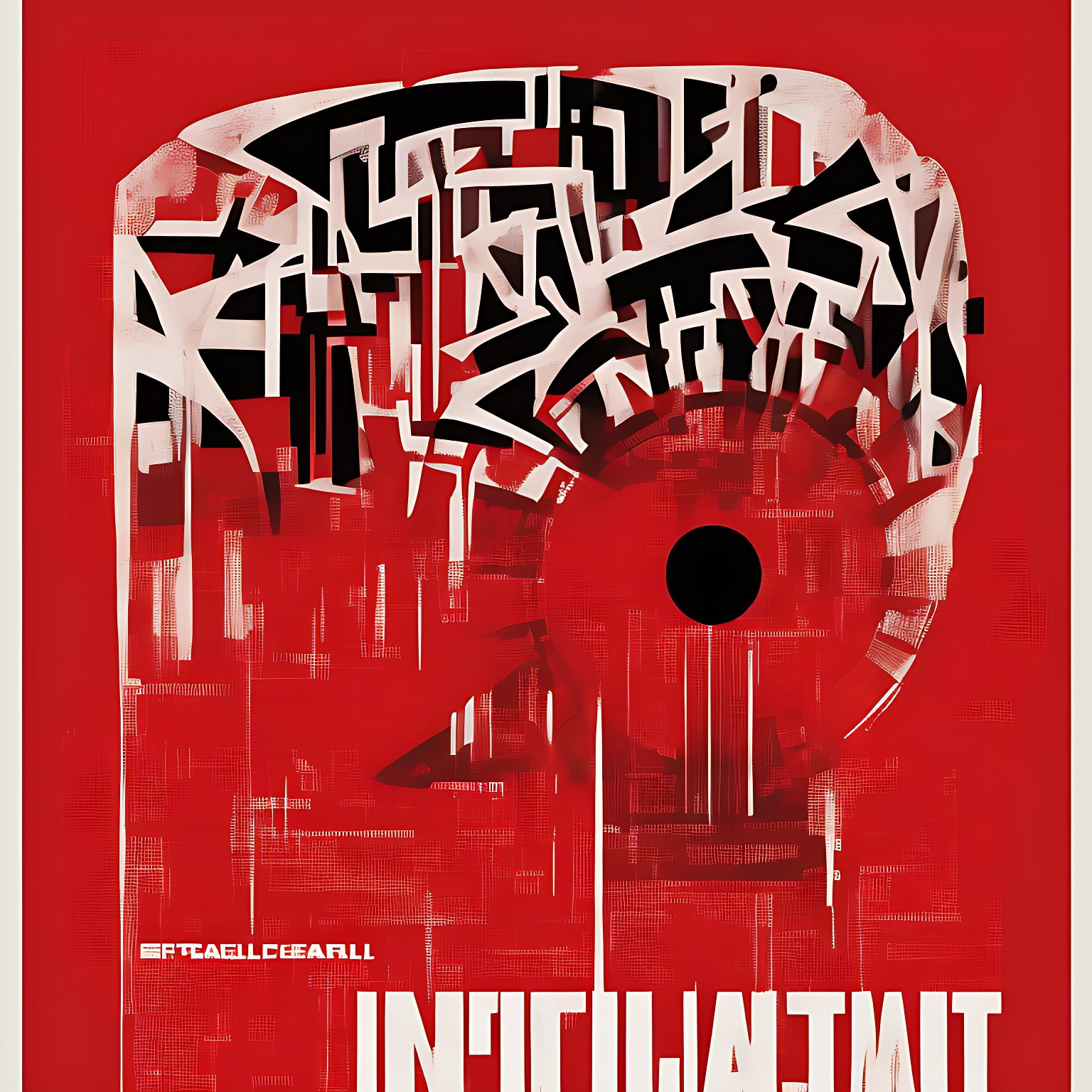 kaz "ART OFFICIAL INTELLIGENCE" screenprint poster modern art text