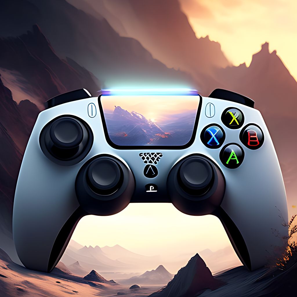 lovablepony651 ps5 controller mixed with an xbox con