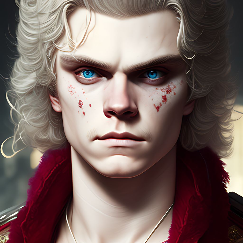 wide-sparrow683: Evan Peters with long straight white hair, bags under his  eyes, and scars scattered on his face