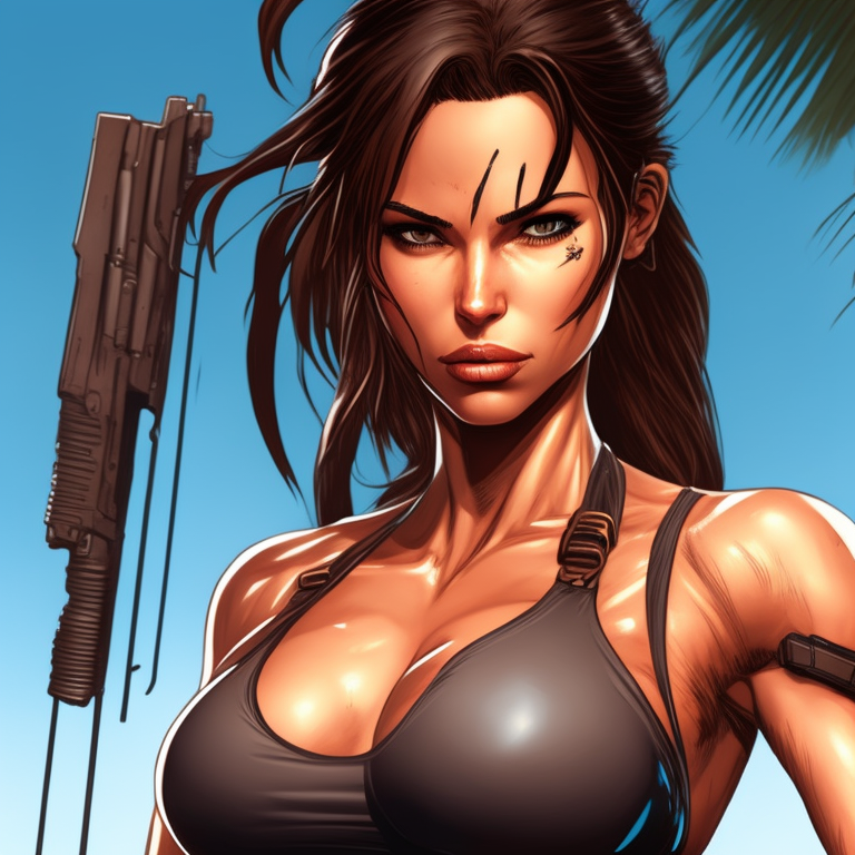 Trim Mouse353 Lara Croft Sexy Bikini