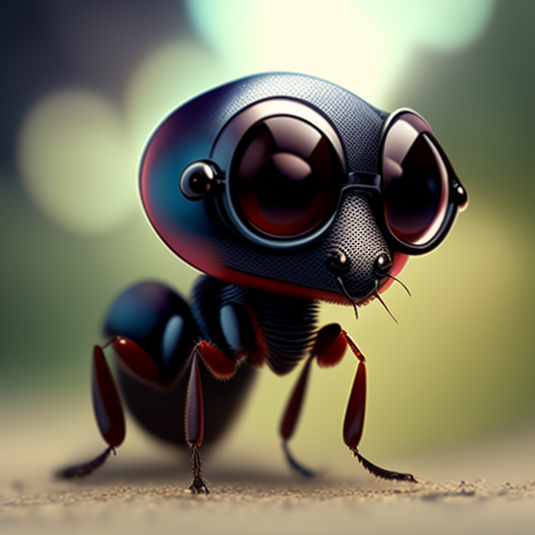 diligent-eel381: Big ant wearing cool glasses