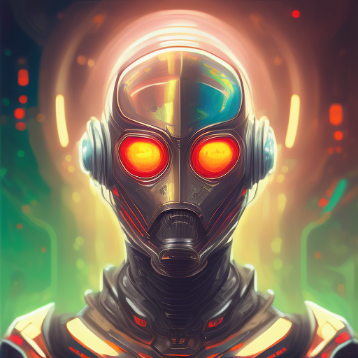 Illustration, (((anthropomorphic lifeform))), detailed closeup portrait, Lifeform features, (((16k holographic foil epic rare collectors card))), yellow red theme,  Full body Robot Jedi, Hasselblad 501c, Photorealistic, Oil painting, By greg rutkowski, Artgerm, Masterpiece, best quality, Trending on Artstation, Concept art, Digital painting