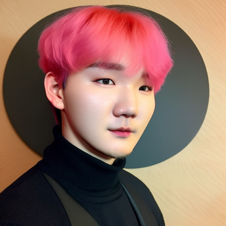 pale-cod901: min yoongi from bts near the haystack smiling red hair