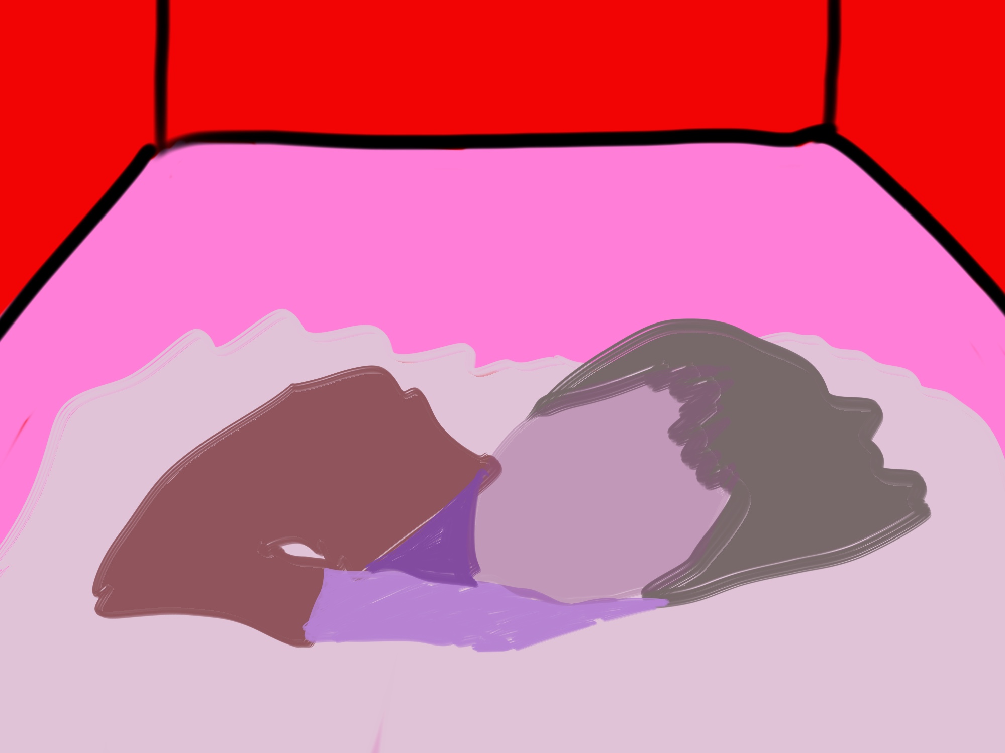 mikeelf photorealistic, oil painting, 4k, boy sleeping in a room