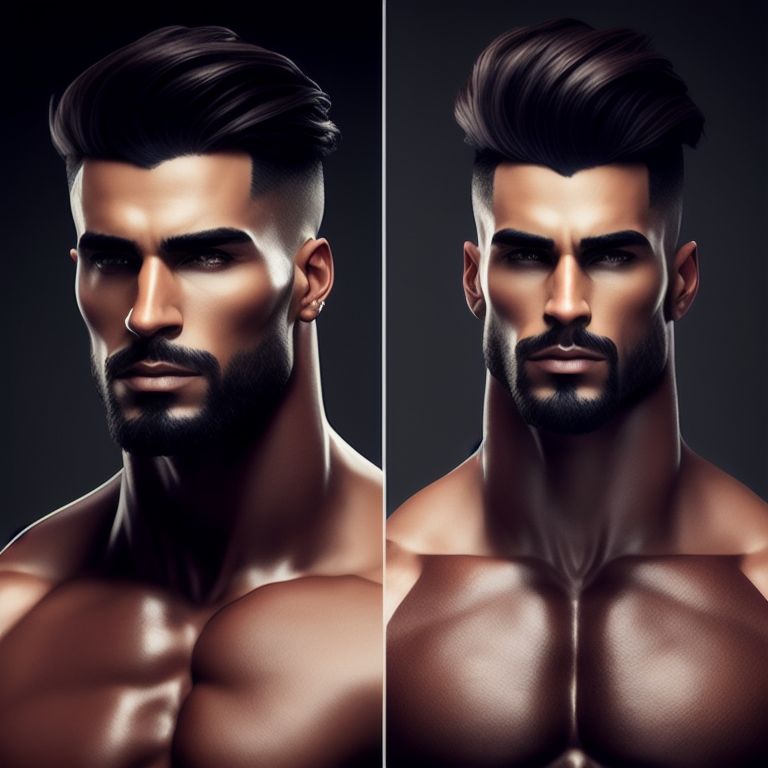 murky-coyote762: Create an 3D avatar of a confident and charismatic man  with a chiseled jawline, piercing eyes, and a strong, muscular body. His  hair is styled in a modern, trendy way, and