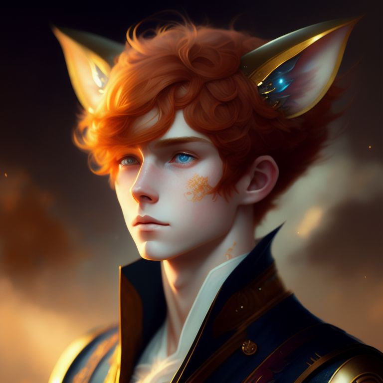 anime boy with fox ears