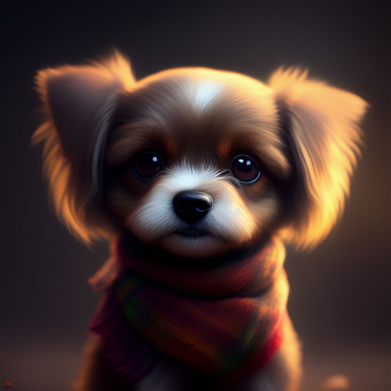 free-fish417: Cute Dog with scarf