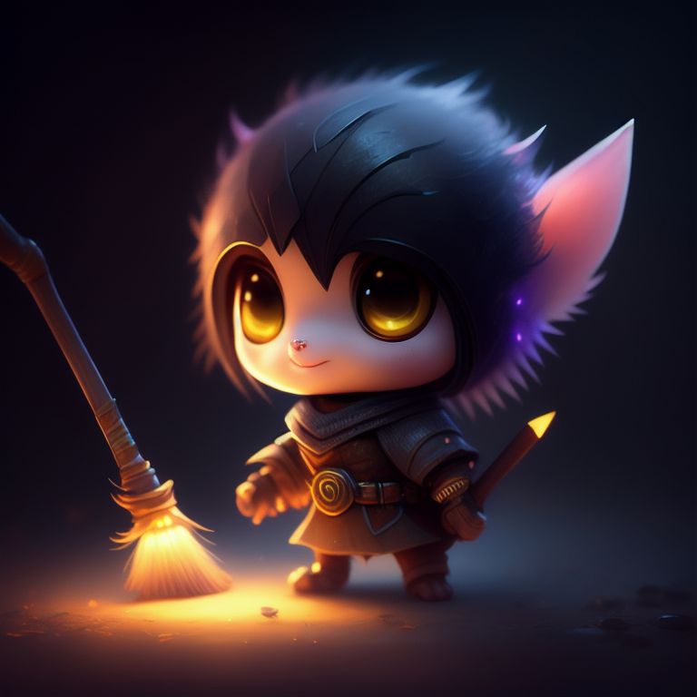 severalrook89 A flyff character with weapon and broom