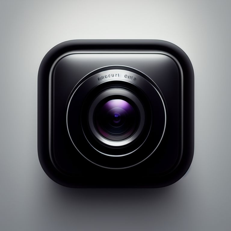 Flat Camera Lens Icon