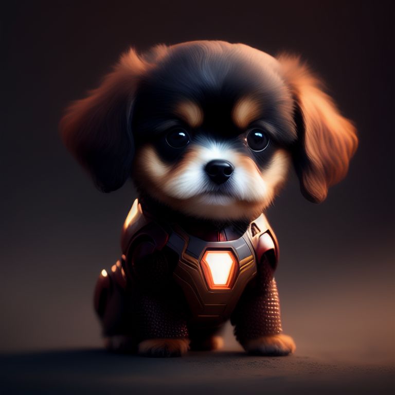 sparse-camel982: Dog with iron man suit