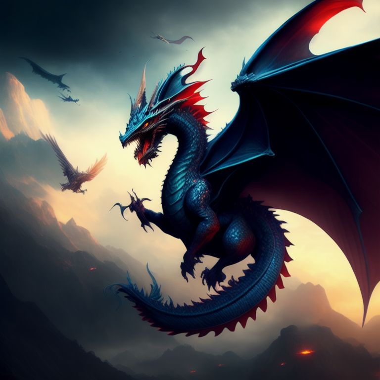 Awesome Flying Dragon Drawings
