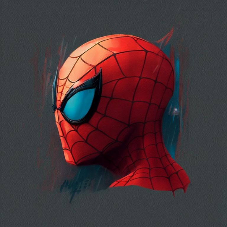 bulky-goat236: spiderman from a side profile view in the rain