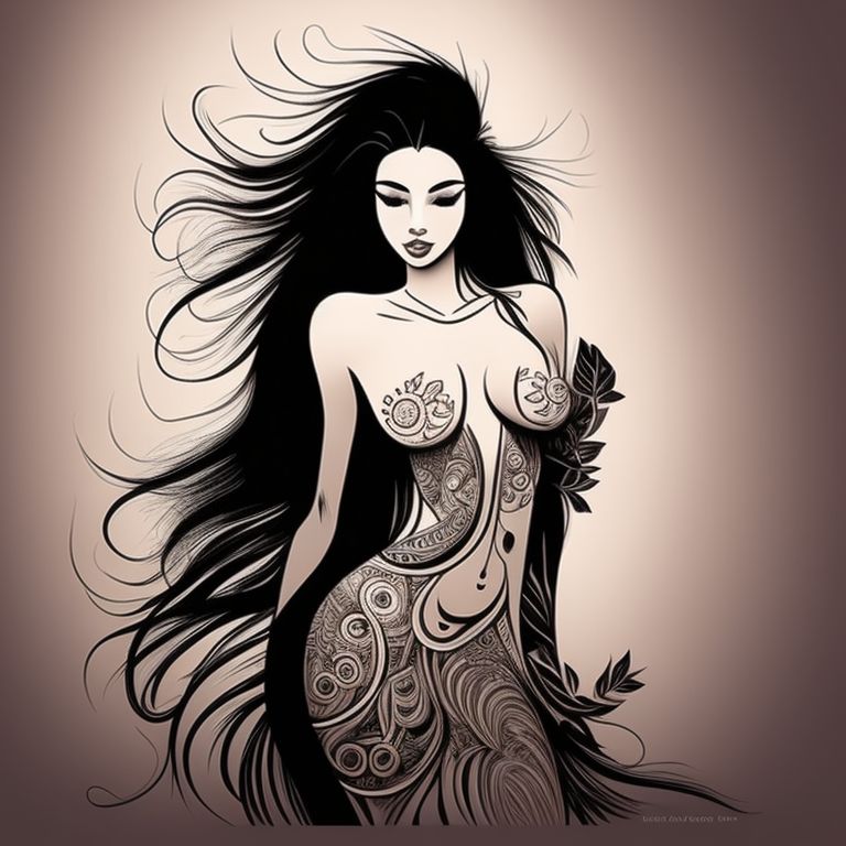 nifty-hare505: Nude woman's body line art